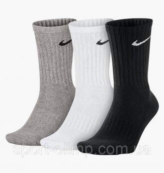 Носки Nike Value Cotton Crew 3-pack black — SX4508-965 можно носить как в . . фото 2