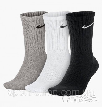 Носки Nike Value Cotton Crew 3-pack black — SX4508-965 можно носить как в . . фото 1