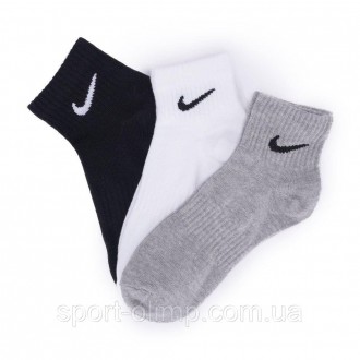 Носки Nike Everyday Lightweight Ankle 3-pack black/gray/white — SX7677-901. . фото 7