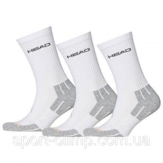 Носки Head Performance Crew 3-pack white/gray — 741020001-300 идеально под. . фото 3