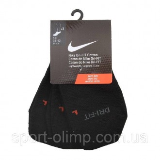 Комплект шкарпеток від Nike Dri-Fit Lightweight 3-pack black — SX4846-001 . . фото 4