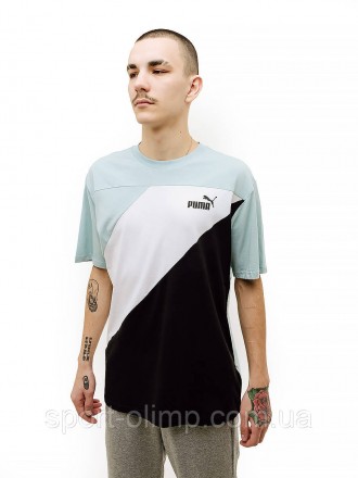 Футболка Puma POWER Colorblock Tee Яркий и функциональный элемент спортивного га. . фото 2