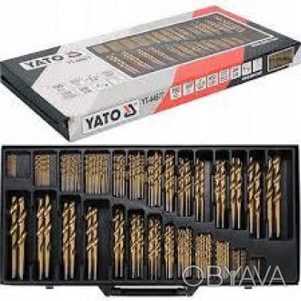 Сверла HSS титановые по металлу 190 ШТ 1-13 ММ YATO
