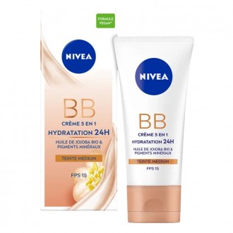 BB-крем для лица Nivea BB Creme 5in1 Hydratation 24H Teintе Medium SPF 15 50 мл. Киев. фото 1 BB-крем для лица Nivea BB Creme 5in1 Hydratation 24H Teintе Medium SPF 15 50 мл. Киев. фото 1