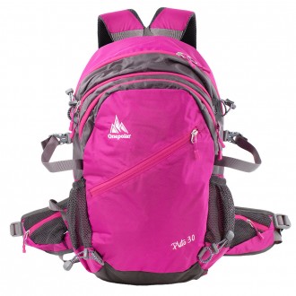 "Зовнішні розміри рюкзака: 32*50*19 см. Об'єм: 30 л. Колір: рожевий. Спинка повн. . фото 3