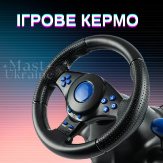 Игровой руль 3в1 с педалями и вибрацией PC\PS2\PS3 - R-25, чёрный. Одесса. фото 1 Игровой руль 3в1 с педалями и вибрацией PC\PS2\PS3 - R-25, чёрный. Одесса. фото 1