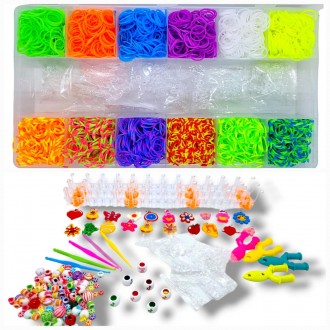 Набор для плетение браслетов из резинок Fashion loom bands set 5000 с аксессуара. . фото 4