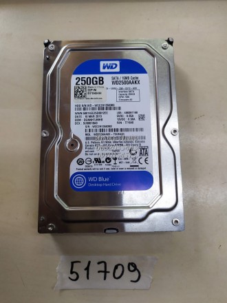 Жорсткий диск 250 ГБ Western Digital (3.5", 7200 об./хв, 16 МБ, SATAIII, WD2500A. . фото 2