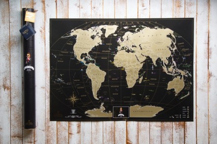 Скретч-мап My Maps Black edition на Англійському в тубусі. Київ. фото 1 Скретч-мап My Maps Black edition на Англійському в тубусі. Київ. фото 1