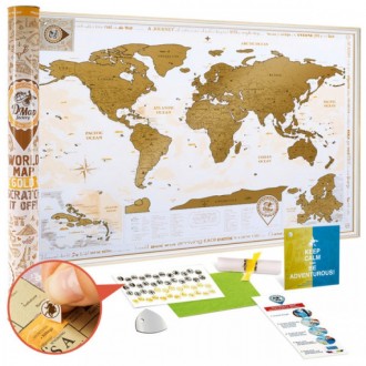 Скретч-карта Discovery Map World Gold англійською мовою. Київ. фото 1 Скретч-карта Discovery Map World Gold англійською мовою. Київ. фото 1