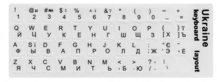 Наклейки на клавиатуру для ноутбука и ПК (английский/русский/украинский) 
Наклей. . фото 2