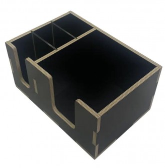 
Кофейный органайзер Opti WW Black деревянный для мешалок, настольный, для бумаж. . фото 3