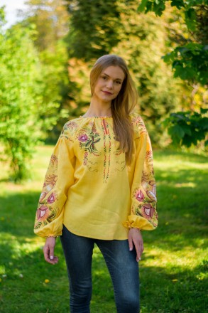 Жіноча вишиванка блуза льон. Житомир. фото 1 Жіноча вишиванка блуза льон. Житомир. фото 1
