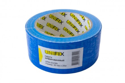 Лента армированная Unifix - 50 мм x 25 м синяя. . фото 2