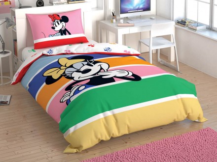 Подростковый комплект Disney TAC Minnie Mouse Rainbow Ранфорс простынь на резинк. Харьков. фото 1 Подростковый комплект Disney TAC Minnie Mouse Rainbow Ранфорс простынь на резинк. Харьков. фото 1