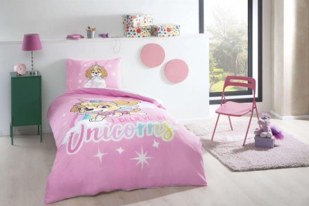 Подростковый комплект Disney TAC Paw Patrol Sky Glitter Ранфорс простынь на рези. Харьков. фото 1 Подростковый комплект Disney TAC Paw Patrol Sky Glitter Ранфорс простынь на рези. Харьков. фото 1