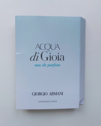 Продам новую женскую парфюмированную воду Giorgio Armani Acqua di Gioia (пробник. . фото 4