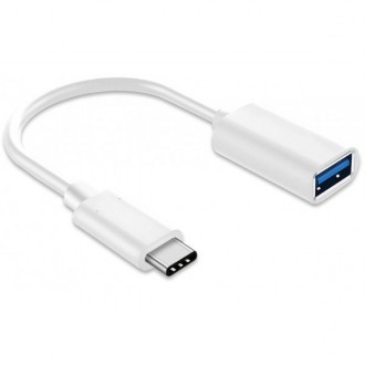 DM Кабель Flat OTG to Type-C 0.1m White (Код товару:21696). Харьков. фото 1 DM Кабель Flat OTG to Type-C 0.1m White (Код товару:21696). Харьков. фото 1