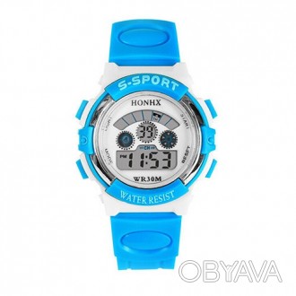 Годинник S-Sport Multi light blue
Спортивний дитячий годинник із будильником S-S. . фото 1