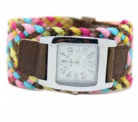 Часы женские наручные Fashion Lady Cord brown (коричневый). Киев. фото 1 Часы женские наручные Fashion Lady Cord brown (коричневый). Киев. фото 1