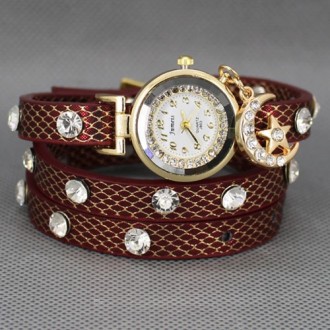 Часы женские Moon red. Киев. фото 1 Часы женские Moon red. Киев. фото 1
