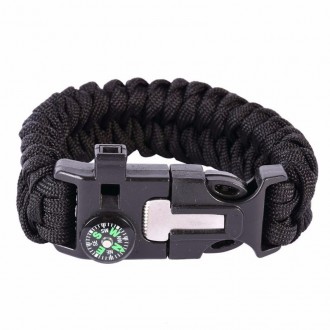 Браслет Paracord Flint-Fire + compass black
В отличие от зажигалок и спичек, огн. . фото 2