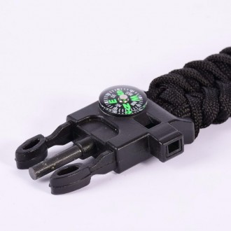 Браслет Paracord Flint-Fire + compass black
В отличие от зажигалок и спичек, огн. . фото 4