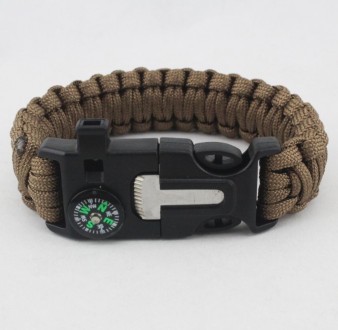 Браслет Paracord Flint-Fire + compass brown
 
В отличие от зажигалок и спичек, о. . фото 8