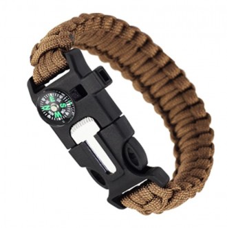 Браслет Paracord Flint-Fire + compass brown
 
В отличие от зажигалок и спичек, о. . фото 2