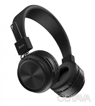 Беспроводные накладные MP3 наушники HOCO W25 с микрофоном + BT черные