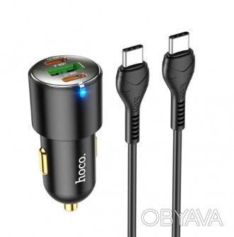 Автомобільний зарядний пристрій Hoco NZ6 USB/2Type-C 45W, 3.0A
Авто зарядний при. . фото 1