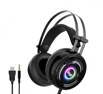Ігрові геймерські навушники IPega Gaming PG-R008 з мікрофоном і RGB подсвіткою чорні. Київ. фото 1 Ігрові геймерські навушники IPega Gaming PG-R008 з мікрофоном і RGB подсвіткою чорні. Київ. фото 1