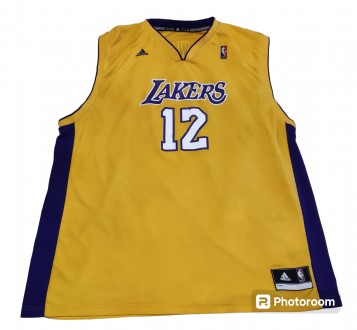 Баскетбольная майкa Adidas NBA Los Angeles Lakers, Howard, размер-2XL, длина-78с. . фото 3