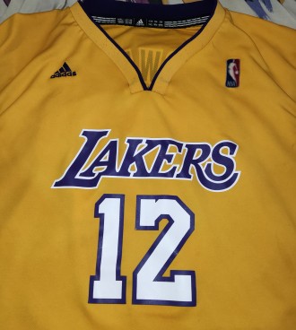 Баскетбольная майкa Adidas NBA Los Angeles Lakers, Howard, размер-2XL, длина-78с. . фото 6