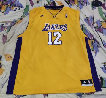 Баскетбольная майкa Adidas NBA Los Angeles Lakers, Howard, размер-2XL, длина-78с. . фото 4