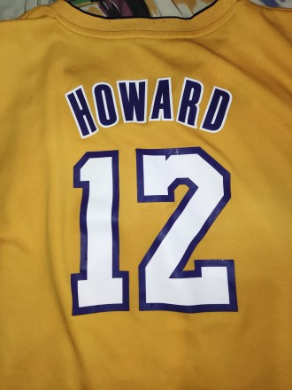 Баскетбольная майкa Adidas NBA Los Angeles Lakers, Howard, размер-2XL, длина-78с. . фото 7