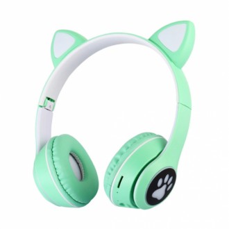 Беспроводные наушники с кошачьими ушками и RGB подсветкой Cat MZ-023 Накладные б. Киев. фото 1 Беспроводные наушники с кошачьими ушками и RGB подсветкой Cat MZ-023 Накладные б. Киев. фото 1