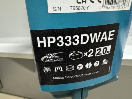 
Makita HP333DWAE Аккумуляторная ударная дрель-шуруповерт НОВАЯ!!!
Этот дрель-шу. . фото 4