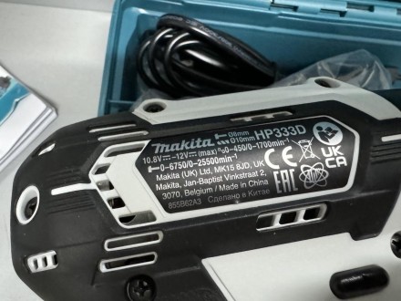 
Makita HP333DSAW (АКБ+ ЗУ + кейс) Беспроводная ударная отвертка НОВАЯ!!!
Компак. . фото 7