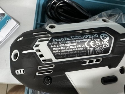 
Makita HP333DSAW (АКБ+ ЗУ + кейс) Беспроводная ударная отвертка НОВАЯ!!!
Компак. . фото 6