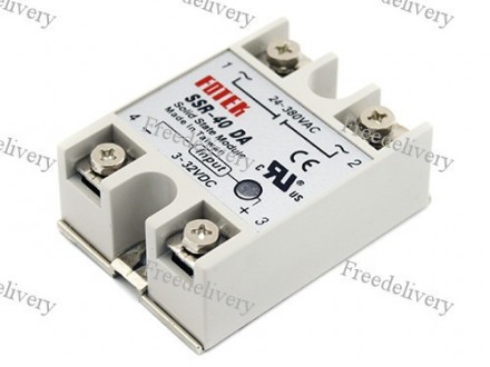 Однофазное твердотельное реле SSR-40DA 40А DC-AC. Бровары. фото 1 Однофазное твердотельное реле SSR-40DA 40А DC-AC. Бровары. фото 1