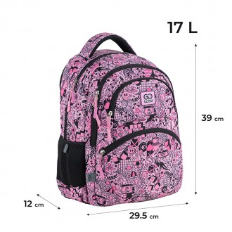 Рюкзак GO24-175M-3 – это комфортная школьная модель с анатомической спинкой для . . фото 5