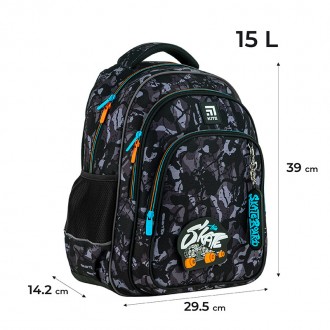 Рюкзак школьный Kite K24-763M-4 – полукаркасная модель, выполненная из прочного . . фото 4