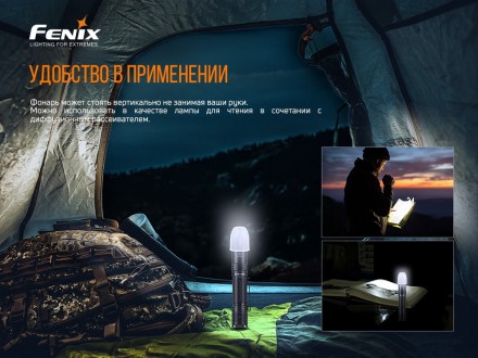 
 
Опис ліхтарі Fenix E20 (2015) Cree XP-E2:
 Удосконалена модель PD32 V2.0 – по. . фото 5