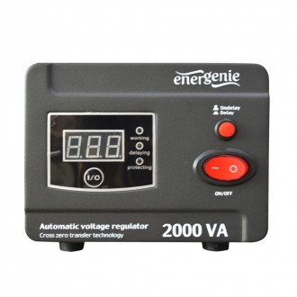 Автоматичний регулятор напруги EnerGenie 220 В 2000 ВА призначений для роботи з . . фото 2
