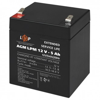 Батарея до ДБЖ LogicPower LPM 12В 5 Ач відрізняється надійністю, стабільністю в . . фото 2