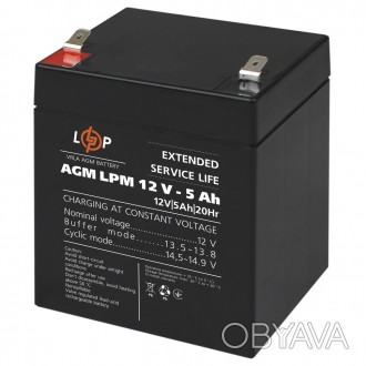 Батарея до ДБЖ LogicPower LPM 12В 5 Ач відрізняється надійністю, стабільністю в . . фото 1