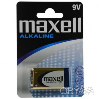 Батарейка лужна Maxell AlkalineКрона (6LF22)В упаковці 1 шт.. . фото 1