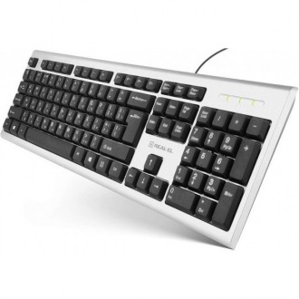 Клавіатура REAL-EL Standard 507 USB Silver (EL123100046) (Код товару:28890). Харьков. фото 1 Клавіатура REAL-EL Standard 507 USB Silver (EL123100046) (Код товару:28890). Харьков. фото 1