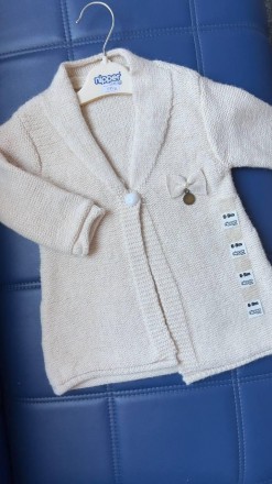 Накидка-Болеро на длинный рукав (6-9м.) Бежевий (YOLA.BABY.SHOP). . фото 3 Накидка-Болеро (длинный рукав) на пуговицу - бренда Nipper.
Очень мягкий, приятн. . фото 3
